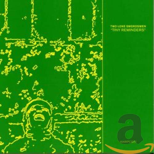 Green CD cover with yellow abstract art and a face outline.