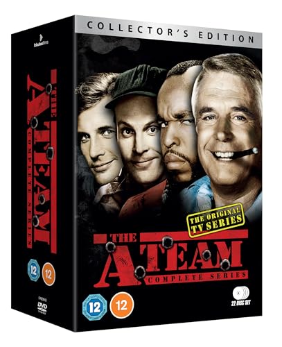 DVD cover for "The A-Team" featuring four men's faces and a red logo.