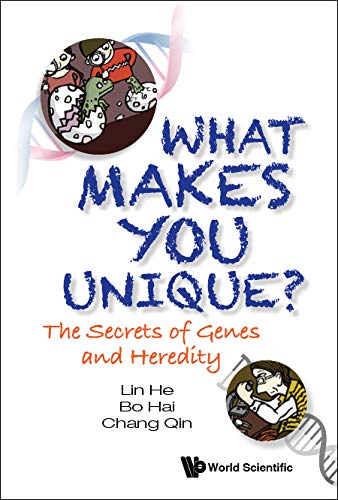 Book cover with cartoon illustrations about genes and heredity.