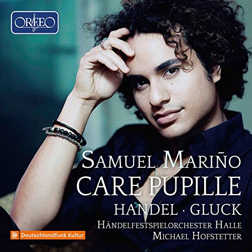 CD cover featuring countertenor Samuel Mariño, with text "Care Pupille".