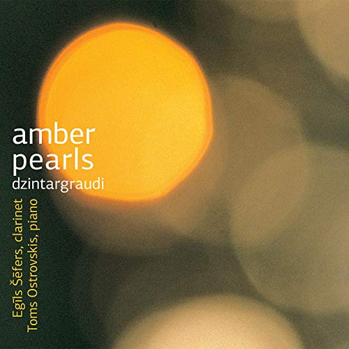 CD cover with orange circle and text: "Amber Pearls" by Sefers & Ostrovskis.