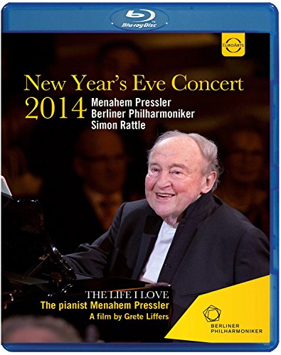 Blu-ray cover for Simon Rattle and Berliner Philharmoniker’s New Year’s Eve Concert 2014.
