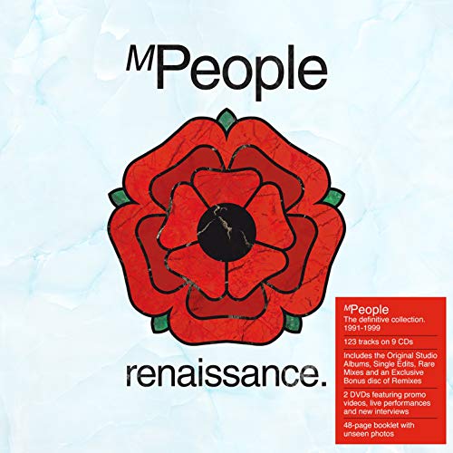 M People’s “Renaissance” CD cover featuring a large red poppy flower.