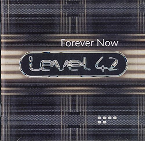 CD cover for Level 42’s “Forever Now” with metallic logo and plaid background.