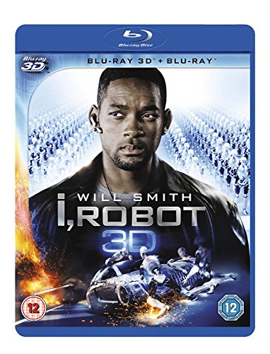 I, Robot" Blu-ray cover featuring Will Smith and robotic figures.