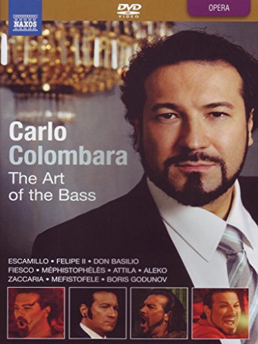 DVD cover featuring opera singer Carlo Colombara in formal attire.