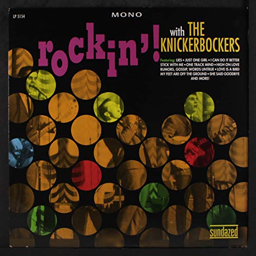 Black vinyl record cover with colorful circular portraits and bold text.
