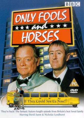 DVD cover for “Only Fools and Horses” featuring David Jason and Nicholas Lyndhurst.
