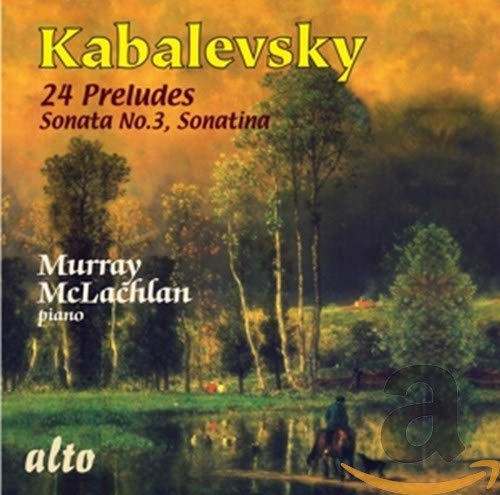 CD cover for Kabalevsky preludes performed by Murray McLachlan, with landscape art.