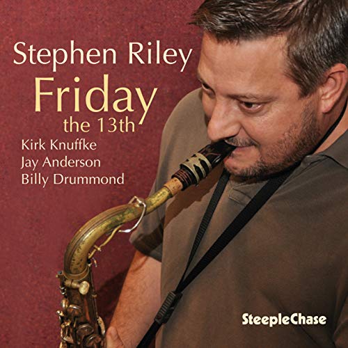 CD cover featuring a man playing a saxophone, titled "Friday the 13th".