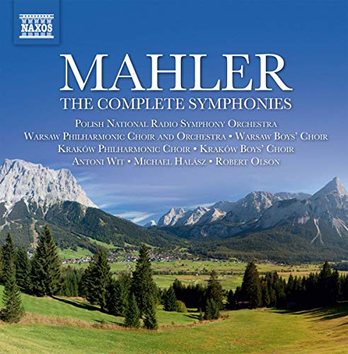 CD cover for Mahler’s symphonies featuring a mountain landscape.