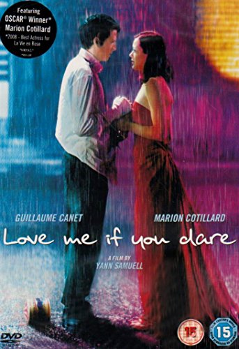 DVD cover for "Love Me If You Dare" featuring a couple in the rain.