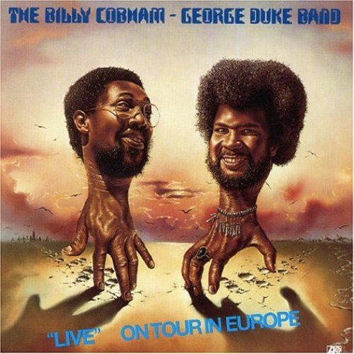 CD cover featuring portraits of Billy Cobham and George Duke against a sunset.