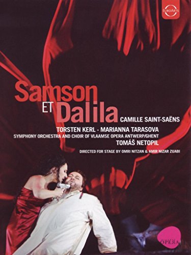DVD cover for Samson et Dalila opera, featuring a dramatic scene.