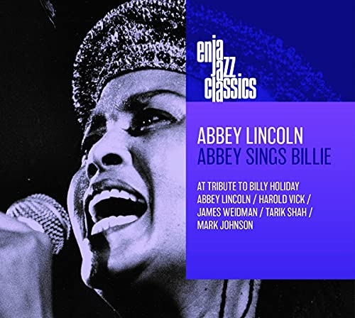 CD cover for Abbey Lincoln’s “Abbey Sings Billie” with a portrait of Lincoln.