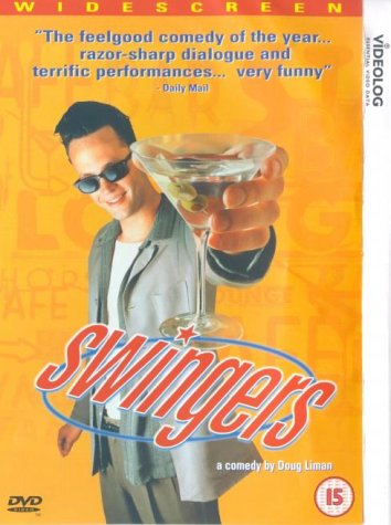 DVD cover for "Swingers" featuring a man with a martini glass.