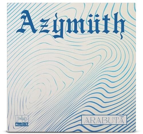 Vinyl record cover with blue wavy lines and bold text “Azymuith”.