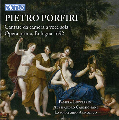 CD cover depicting three women and cherubs in a classical painting style.