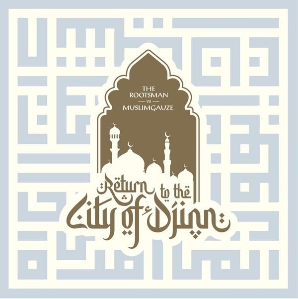 Album cover for “Return To The City Of Djinn” featuring a mosque silhouette.