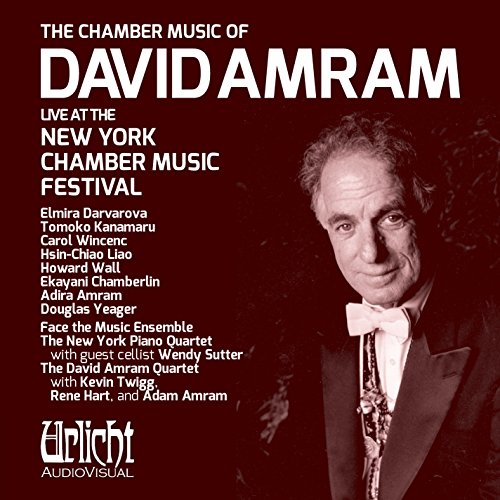 CD cover for David Amram's chamber music, featuring a portrait of Amram.