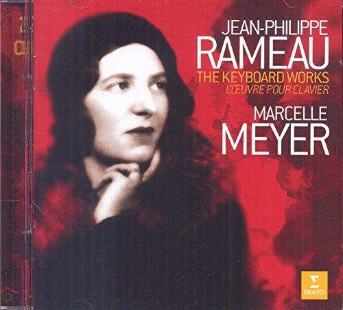 CD cover featuring a portrait of pianist Marcelle Meyer against a red background.