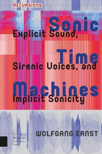 Book cover with colorful vertical lines and bold blue text: "Sonic Time Machines".
