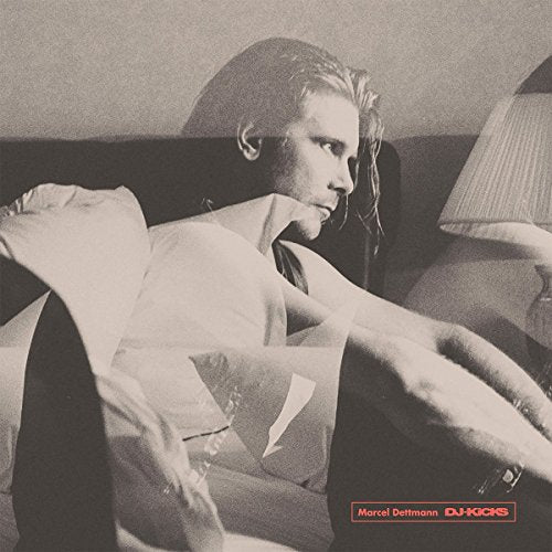 Black and white album cover featuring a man reclining, with text "Marcel Dettmann DJ-Kicks".