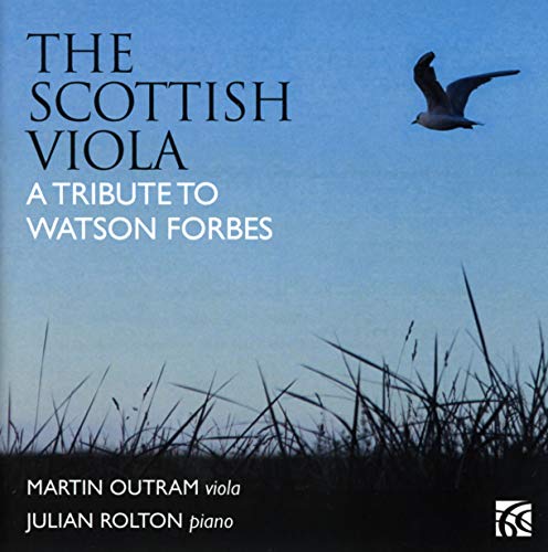 CD cover: blue sky, seagull, grass, and text “The Scottish Viola”.