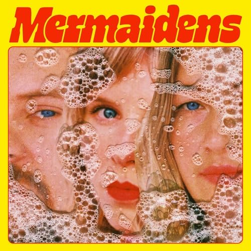 Album cover with blurry, repeating faces submerged in bubbly water.