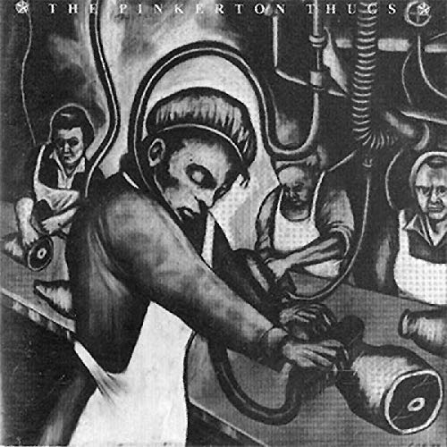 Black and white CD cover depicting factory workers in a distressed style.