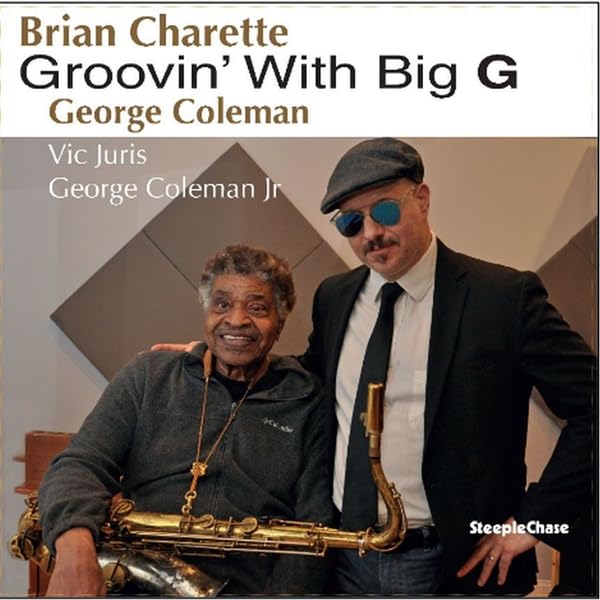 Album cover featuring two smiling jazz musicians with saxophones.