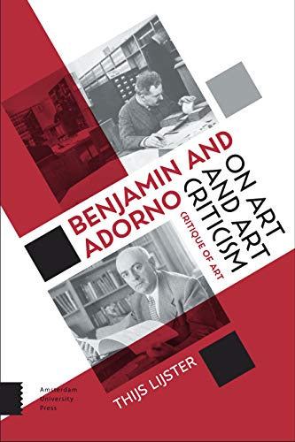 Book cover with portraits and red text: "Benjamin and Adorno on Art.