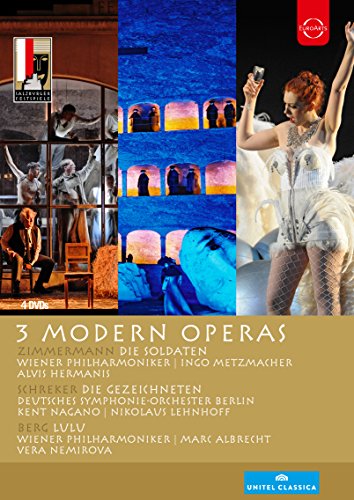 DVD cover for "3 Modern Operas" featuring stage performance imagery.