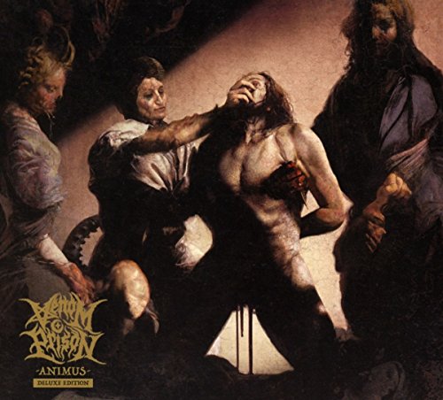 Dark painting of figures in distress, album cover for Venom Prison’s Animus.