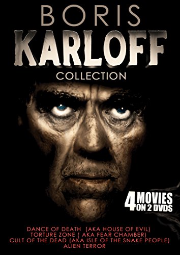 DVD cover featuring a close-up, dramatic portrait of Boris Karloff.