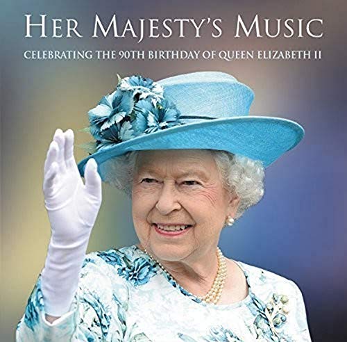 Queen Elizabeth II smiling, wearing a blue hat and white gloves.