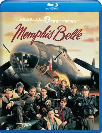 Memphis Belle" Blu-ray cover featuring a WWII bomber and aircrew portrait.