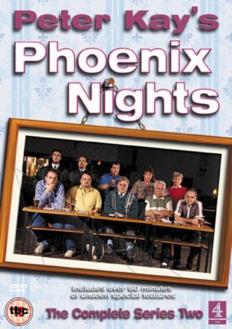 Peter Kay's Phoenix Nights Series 2 DVD cover with cast photo in a pub.