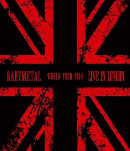 BABYMETAL “Live In London” DVD cover with distressed Union Jack.