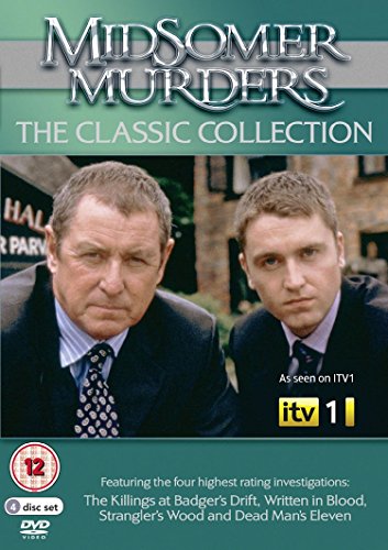 DVD cover featuring two detectives with the Midsomer Murders logo and ITV1 branding.