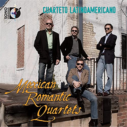 CD cover featuring four men and text “Mexican Romantic Quartets”.