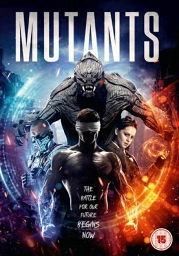 DVD cover with four characters and a bold title against a dark background.
