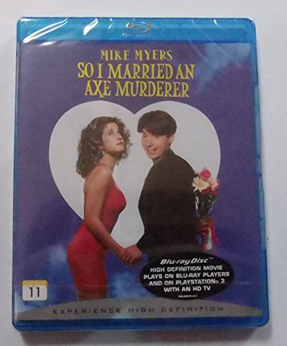 So I Married An Axe Murderer Blu-ray cover featuring Mike Myers and Nancy Travis.