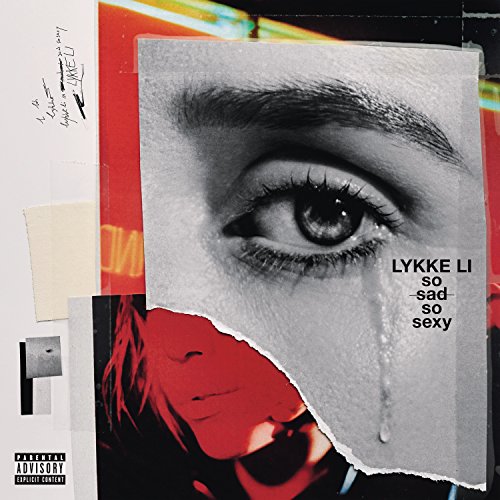 Album cover for Lykke Li’s “So Sad So Sexy” featuring a close-up eye and red accents.