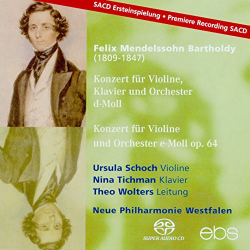 CD cover featuring a portrait of composer Felix Mendelssohn and text details.