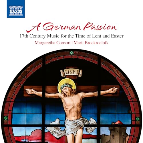 CD cover depicting a stained-glass window of Christ on the cross.