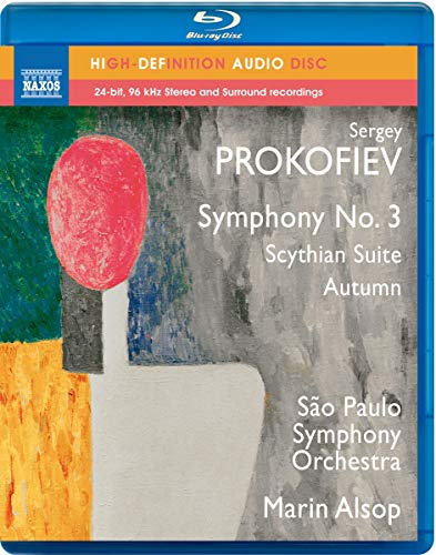Blu-ray cover for Prokofiev’s Symphony No. 3 with abstract art.