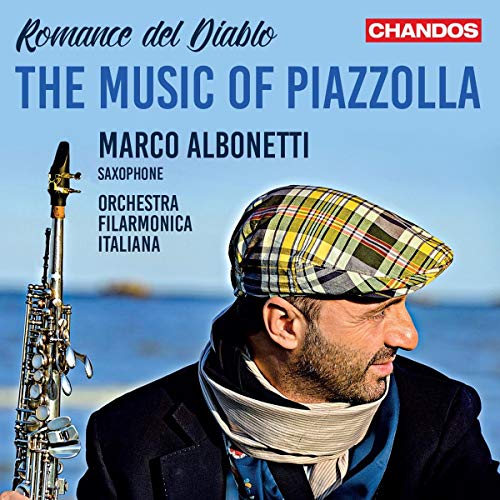 CD cover featuring Marco Albonetti with saxophone and wearing a cap.