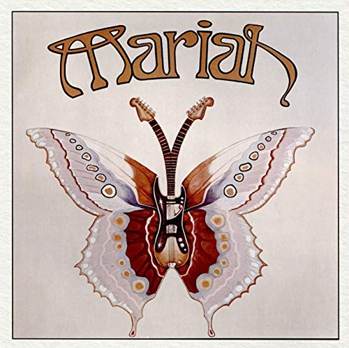 Album cover: butterfly with a guitar body, ornate lettering "Mariah".