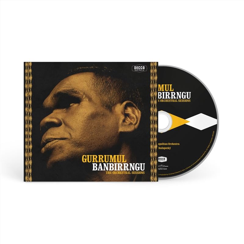 CD cover featuring portrait of Gurrumul and orchestral album details.